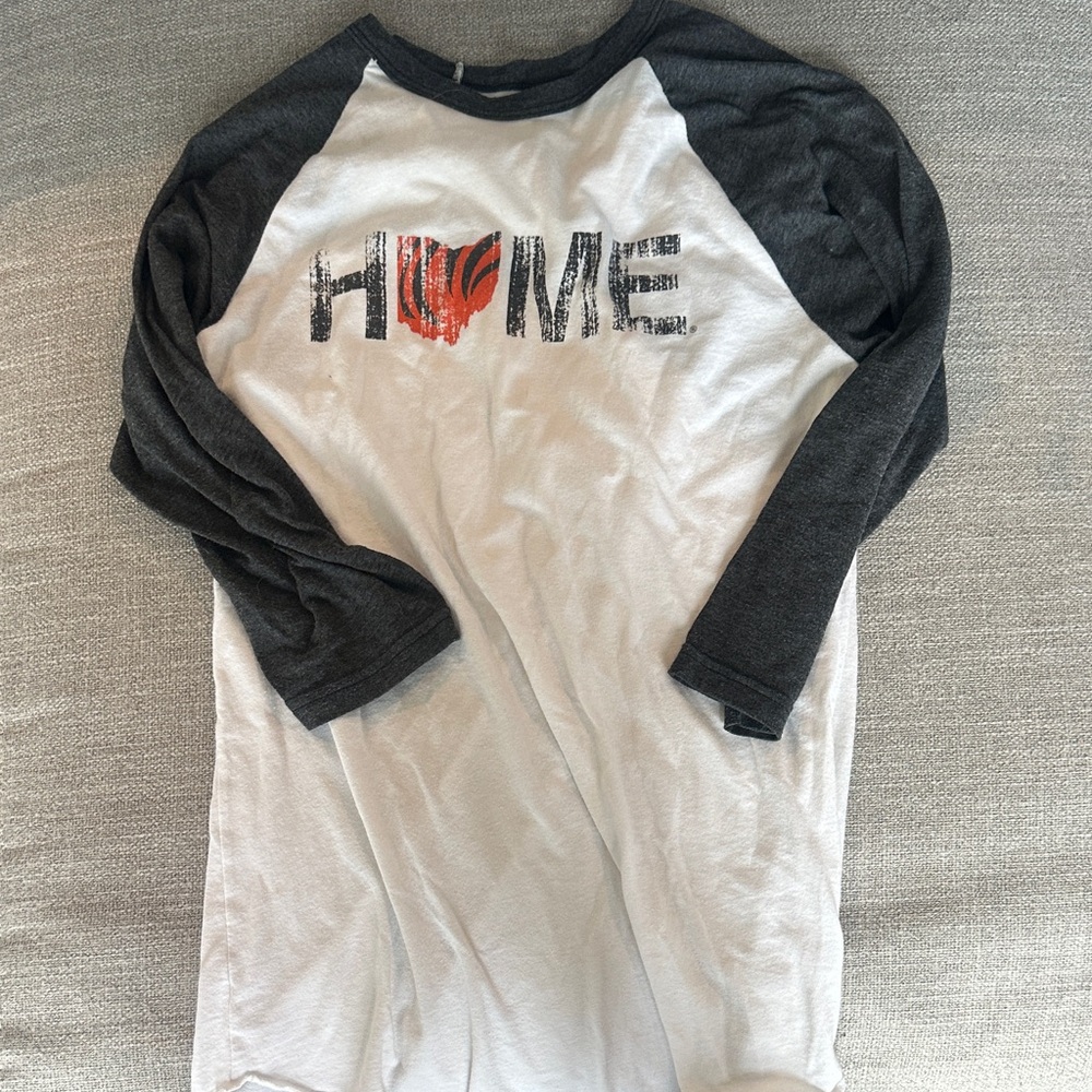 Black and White HOME Graphic Raglan Tee